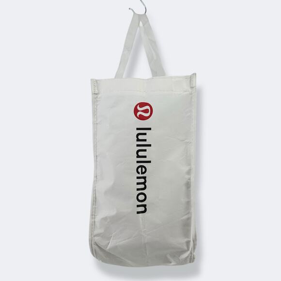 Lululemon Large White Silver Reusable Shopping Tote Bag Limited Edition - Picture 2 of 7